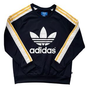Adidas Originals Women’s Sweatshirt Trefoil Snap Striped Sleeves
